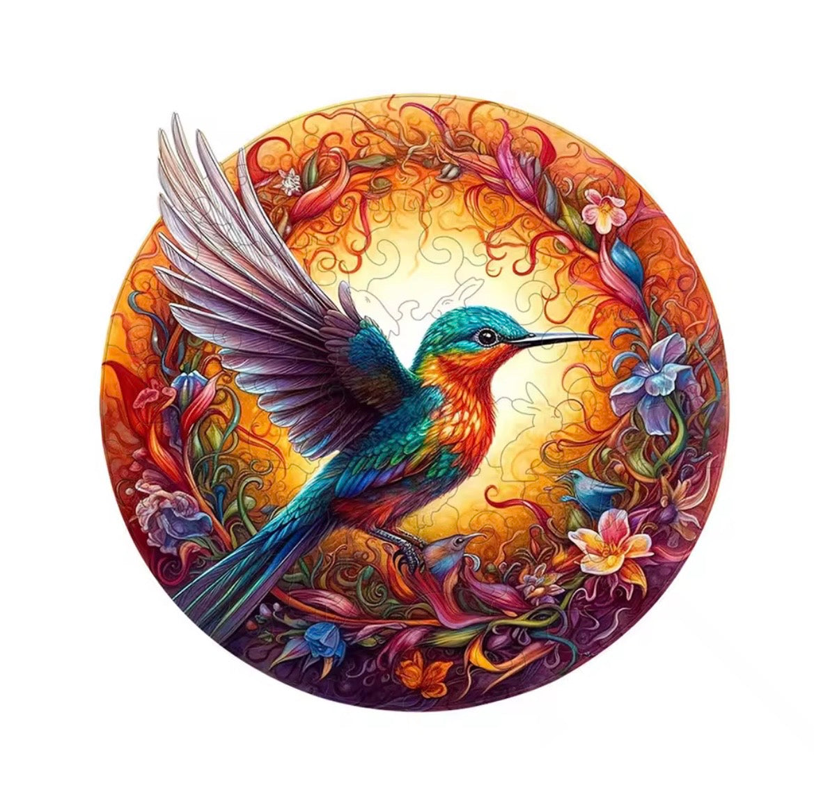 Rompecabezas De Madera, Circular, Colibri A5 (90-130 Pzas)