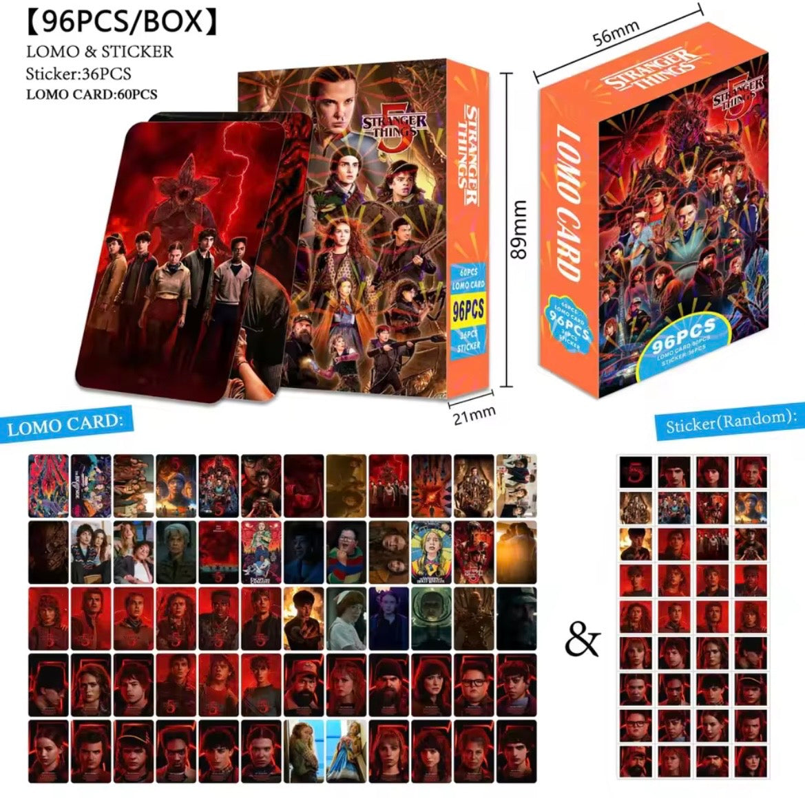 Set de 96 tarjetas de Celebridades, Coleccionable Fans (Stranger Things)