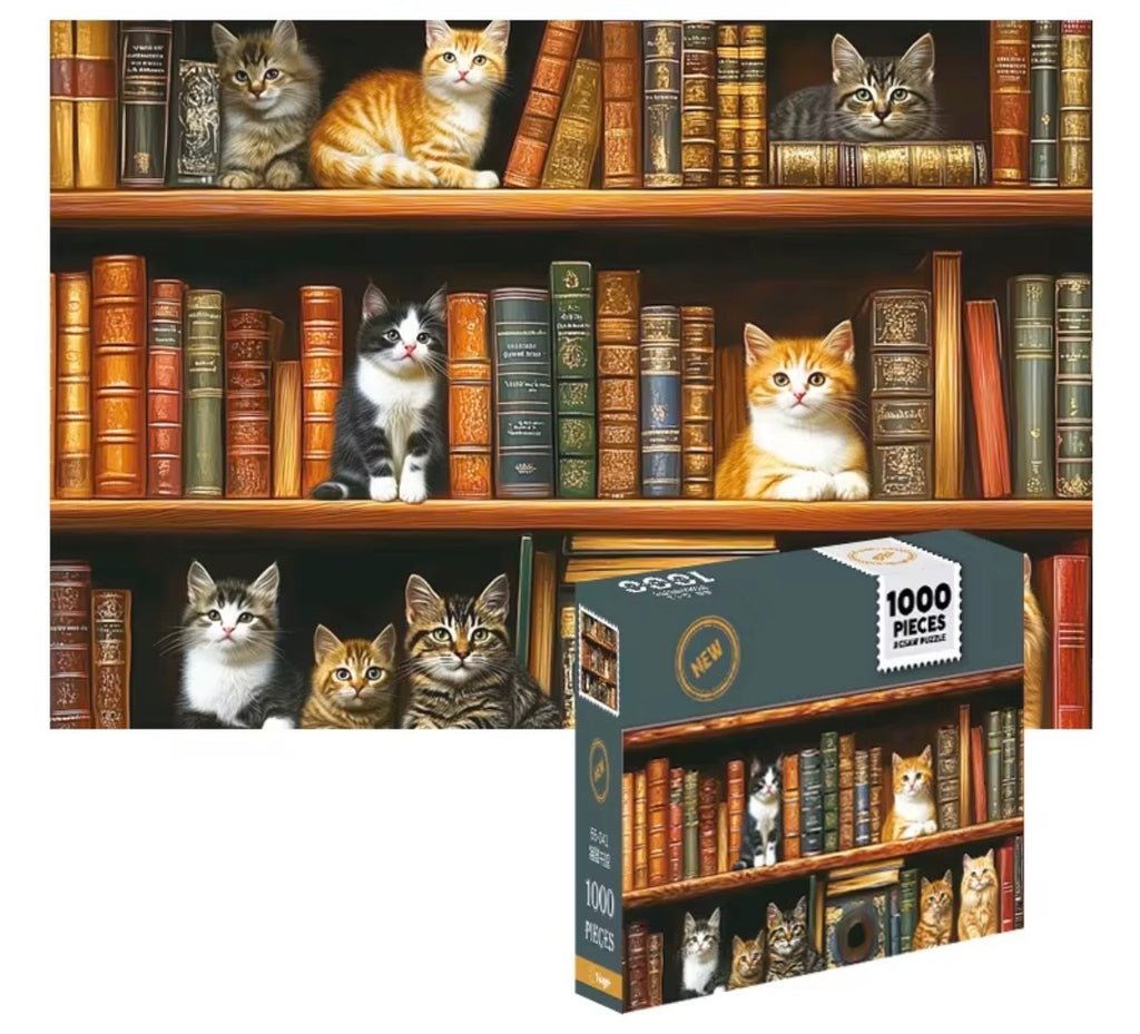 Rompecabezas Biblioteca de Gatos - 1000-Piece Jigsaw Puzzle