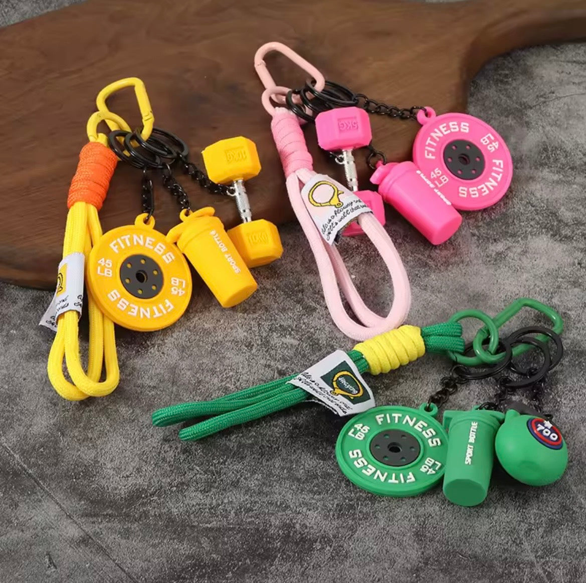 Llavero Con Mancuernas De Silicona Para Gimnasio, Accesorios, Llavero De Coche, Fitness. Varios Colores