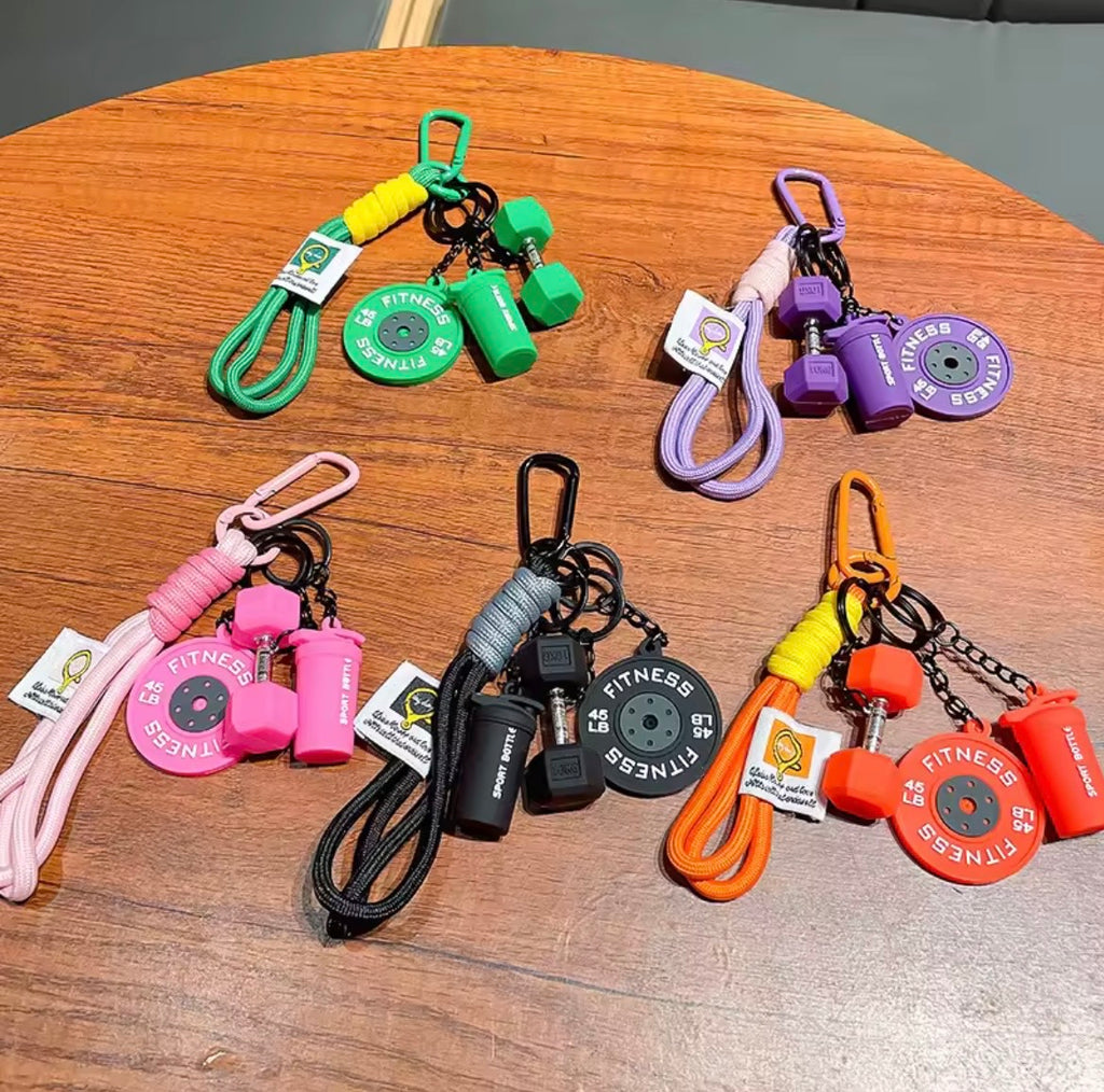 Llavero Con Mancuernas De Silicona Para Gimnasio, Accesorios, Llavero De Coche, Fitness. Varios Colores