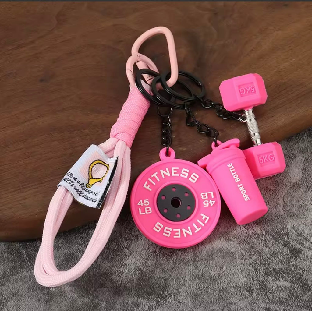 Llavero Con Mancuernas De Silicona Para Gimnasio, Accesorios, Llavero De Coche, Fitness. Varios Colores