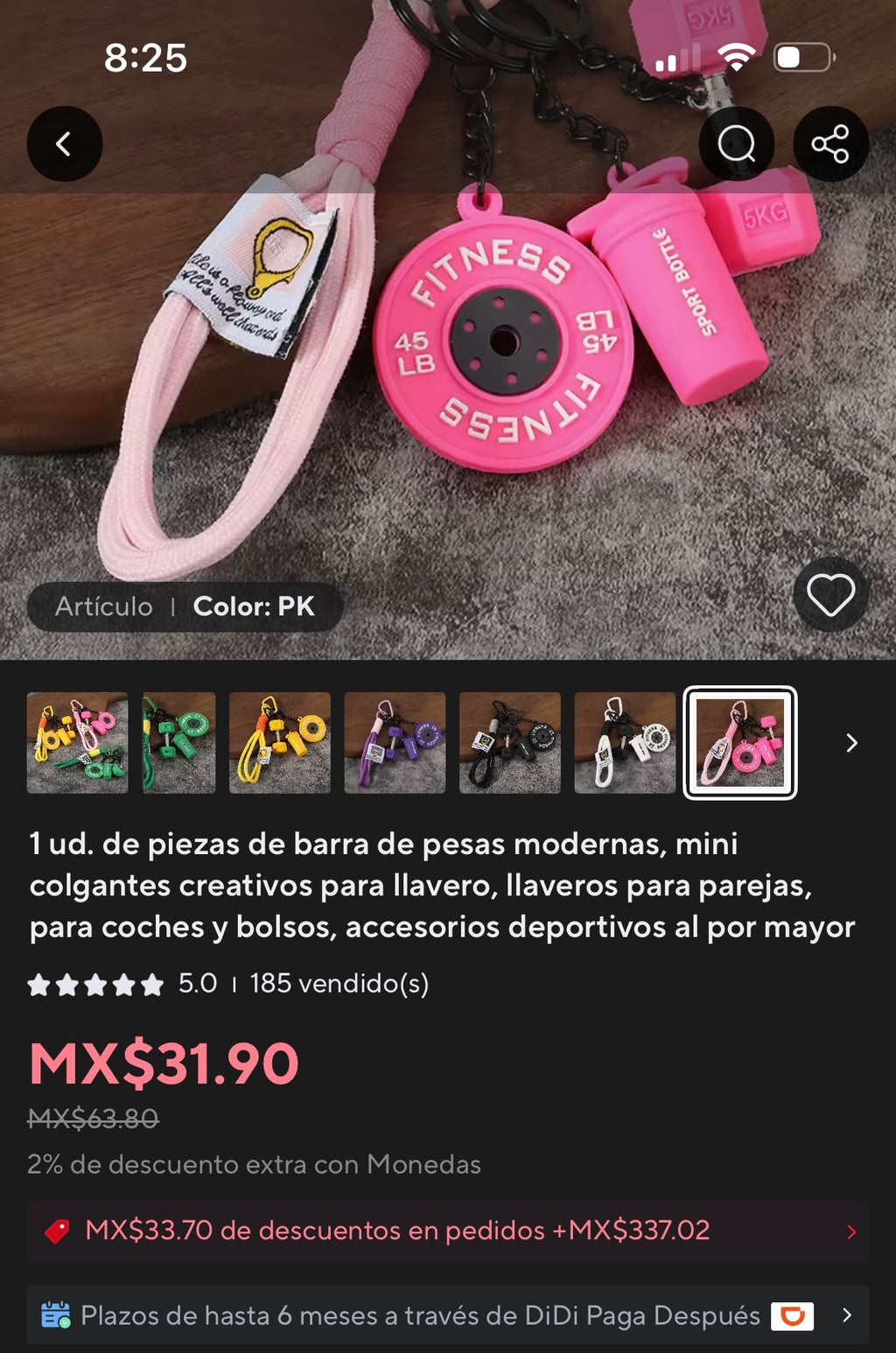 Llavero Con Mancuernas De Silicona Para Gimnasio, Accesorios, Llavero De Coche, Fitness. Varios Colores