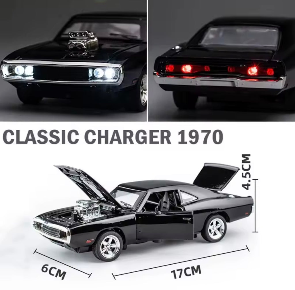 Dodge Clasico Charger 1970 Colección Escala 1:32 Color Negro