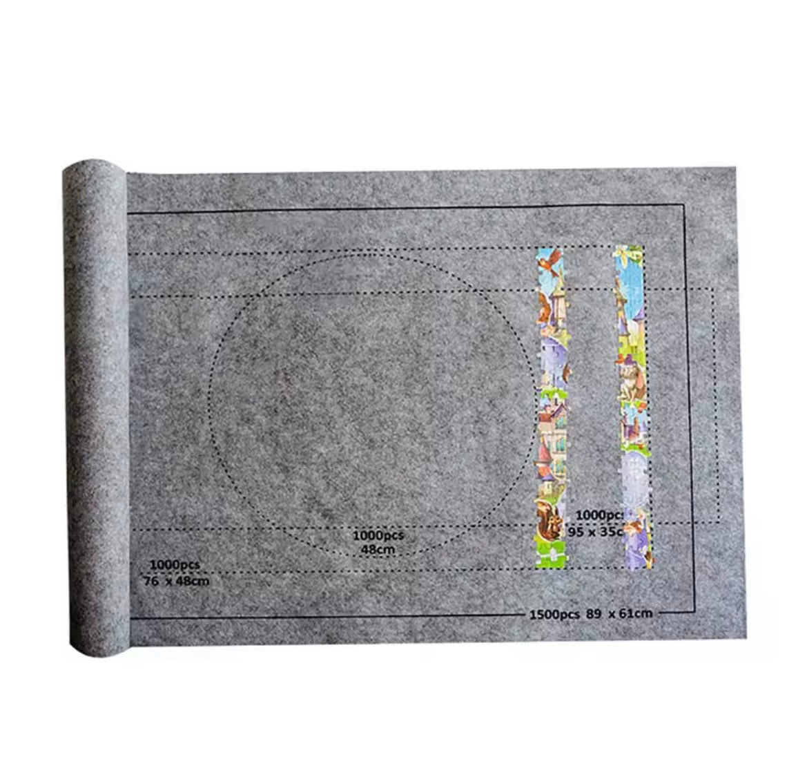 Tapete Rompecabezas Enrollable Gris 500 1000 1500 Piezas