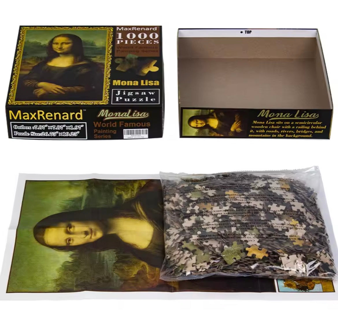 Maxrenard Juego 1000 Piezas Rompecabezas Mona Lisa
