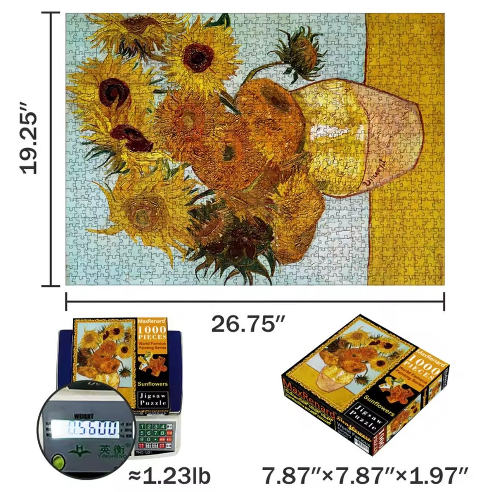 Rompecabezas Sunflowers (girasoles) Van Gogh 1000 Piezas