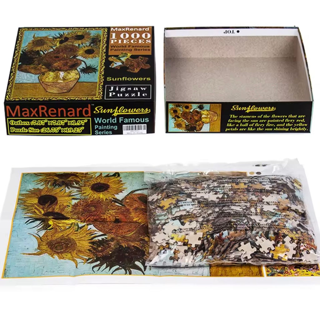 Rompecabezas Sunflowers (girasoles) Van Gogh 1000 Piezas