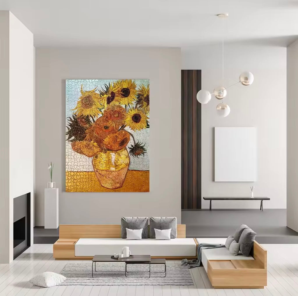 Rompecabezas Sunflowers (girasoles) Van Gogh 1000 Piezas